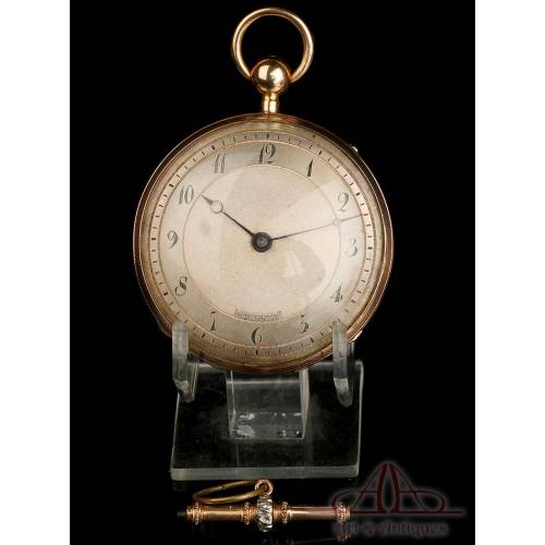Antiguo Reloj de Bolsillo de Oro de 18K con Sonería de Cuartos. Suiza, Circa 1850