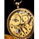 Antique 18K Gold Quarter Repeater Pocket Watch. Neuchâtel, Switzerland, Circa 1850