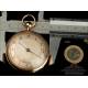 Antique 18K Gold Quarter Repeater Pocket Watch. Neuchâtel, Switzerland, Circa 1850