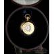 Antique Allamand 18K Gold Half Hunter Watch. Original Case. England, 1926