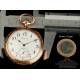 Antiguo Reloj de Bolsillo Longines en Oro de 18K. Suiza, Circa 1900