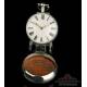 Antique Silver Two-Casing Verge Pocket Watch. Richard Shrivell. England, 1846