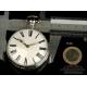 Antique Silver Two-Casing Verge Pocket Watch. Richard Shrivell. England, 1846