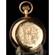 Very Rare Antique Double-Dial Pocket Watch. With Calendar. 18K. Switzerland, Circa 1900