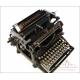 Antique Underwood 5 Typewriter. Spanish Keyboard. USA, Circa 1920