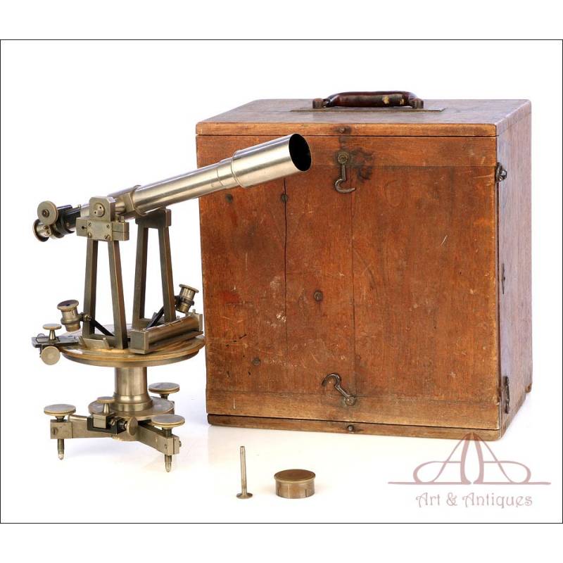 Antique French A. Hurlimann Theodolite. Paris, France, Circa 1870