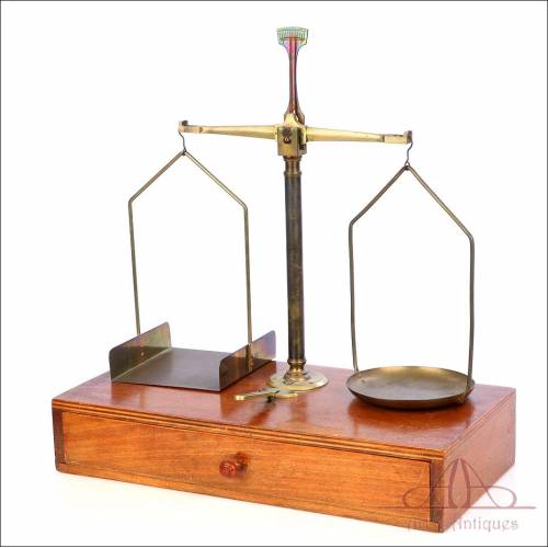 Antique French Scale with Weigh Set. France, Circa 1930