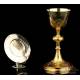 Antique Gilt Silver Chalice. France, 19th Century