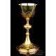 Antique Gilt Silver Chalice. France, 19th Century