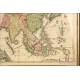 Antique Map of Asia by Johann Baptist Homann. Germany, 1730