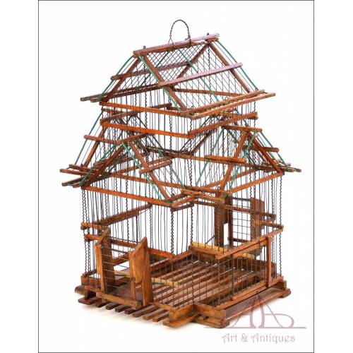 Antique Birdhouse or Birdcage. Spain, Circa 1940