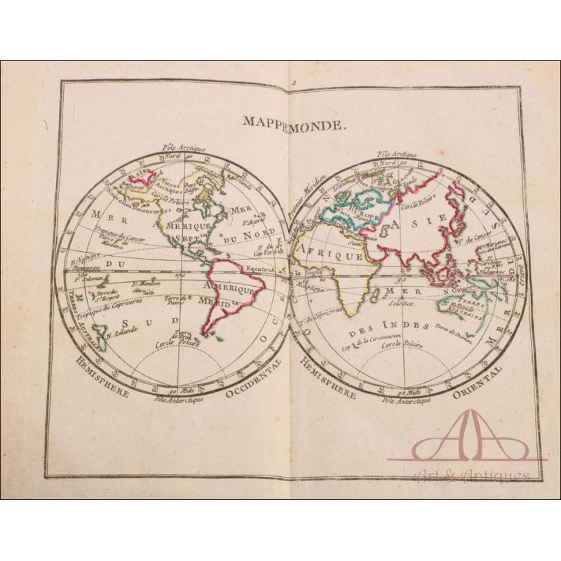 Antiguo Atlas para los Oficiales de las Escuelas Reales Militares. Francia, 1777