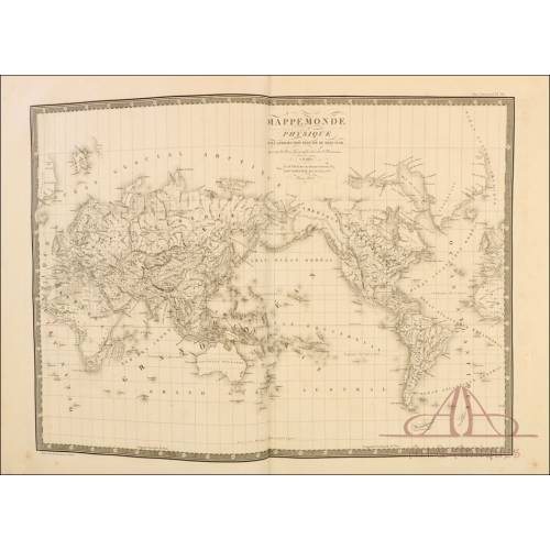 Gran Atlas Universal Tamaño Gran Folio. Francia, Circa 1820