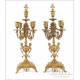 Antique French Bronze Clock and Candelabra Set. France, Circa 1900