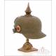 Casco Pickelhaube Ersatz de Fieltro del Ejército Imperial Prusiano. 1914