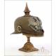 Casco Pickelhaube Ersatz de Fieltro del Ejército Imperial Prusiano. 1914