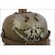 Casco Pickelhaube Ersatz de Fieltro del Ejército Imperial Prusiano. 1914