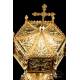 Antique Gothich-Style Ciborium. Gilt Solid Silver. Córdoba, Spain, Early 20th C.