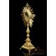 Antique Gilt Silver Monstrance. Complete. Paris, France, Circa 1820