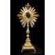 Antique Gilt Silver Monstrance. Complete. Paris, France, Circa 1820