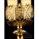 Awesome Antique Gilt Silver Chalice. France, 1820