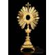 Gorgeous Antique Gilt Silver Monstrance. Paris, France, Circa 1820