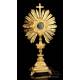 Gorgeous Antique Gilt Silver Monstrance. Paris, France, Circa 1820