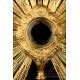 Gorgeous Antique Gilt Silver Monstrance. Paris, France, Circa 1820