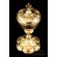 Antique Gilt Solid-Silver Ciborium. France, 19th Century