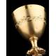 Antique Gilded Silver Chalice with Silver Medallions. France, 19th Century