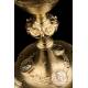 Antique Gilded Silver Chalice with Silver Medallions. France, 19th Century