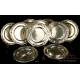 Set of 10 Solid-Silver Under-dishes Made in Spain in the 18th Century. 5 kilos