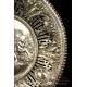 Pair of Antique Hand-Embossed 916 Solid-Silver Trays. Spain, Early 20th Century