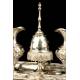 Antique Solid-Silver Liturgical Cruet Set with Bell. Barcelona, Spain, 19th Century