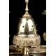 Antique Solid-Silver Liturgical Cruet Set with Bell. Barcelona, Spain, 19th Century