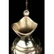 Antique Solid-Silver Liturgical Cruet Set with Bell. Barcelona, Spain, 19th Century