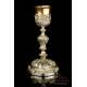 Wonderful Antique Solid-Silver Chalice. Museum Piece. France, 19th Century