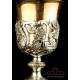 Wonderful Antique Solid-Silver Chalice. Museum Piece. France, 19th Century