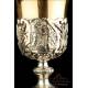 Wonderful Antique Solid-Silver Chalice. Museum Piece. France, 19th Century