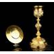 Antique Gilded Solid-Silver Chalice. Extraordinary. France, 19th Century