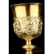 Antique Gilded Solid-Silver Chalice. Extraordinary. France, 19th Century