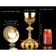 Antique Gilded Solid-Silver Chalice and Storing Case. France, Circa 1900