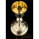 Antique Solid-Silver Chalice and Paten. France, Circa 1900