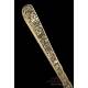 Antique Chinese Silver Folding Fan with Enamels. China, 19th Century