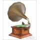 Antique German or Austrian Horn Gramophone-Phonograph. Circa 1915