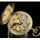 Antiguo Reloj de Bolsillo Omega en Plata Maciza. Alemania, Circa 1900