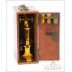 Antiguo Microscopio Compuesto R & J Beck. Inglaterra, Circa 1890