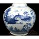 Pair of Antique Chinese Blue and White Porcelain Vases. China, 1723-1735