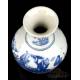 Pair of Antique Chinese Blue and White Porcelain Vases. China, 1723-1735