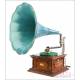 Antique Pathephone Nº 12 Gramophone -Phonograph. 2 Reproducers. France, 1910-1915